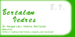 bertalan vedres business card